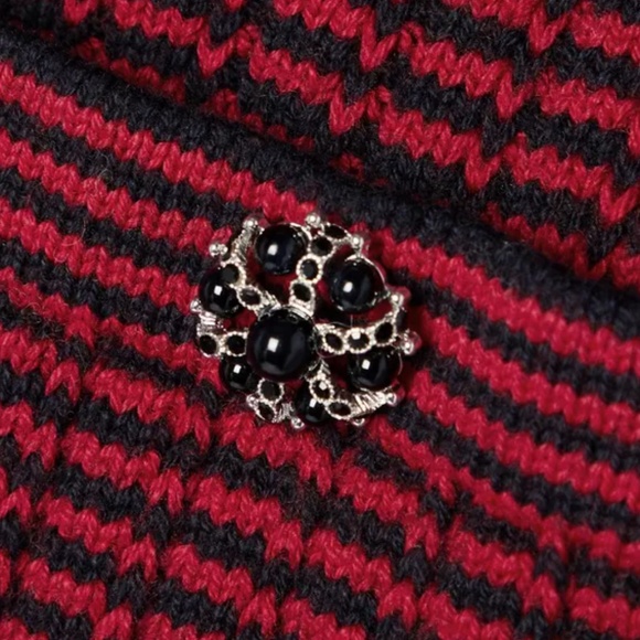 Self-Portrait Cropped Red Knit Cardigan - Picture 2 of 2